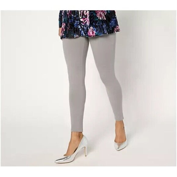 Women with Control Tall Knit Leggings Platinum Tall Medium A671221 - Picture 1 of 1